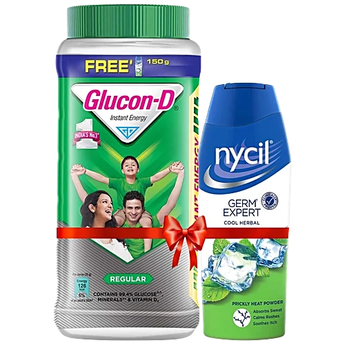 Glucon D 1kg jar With Nycil Power 150g