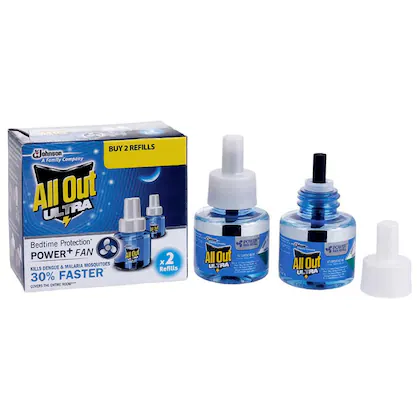All Out Ultra Liquid Vaporizer Refills, 45 ml (Pack of 2):