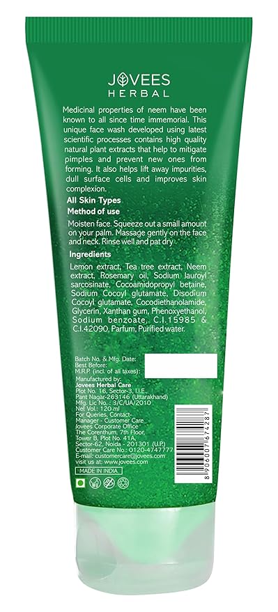 Jovees Herbal Neem Face Wash 50 ml