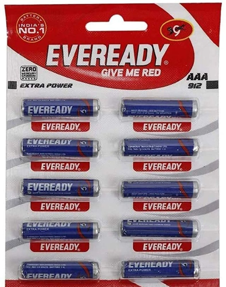 Eveready Blue 912 AAA Carbon Zinc Batteries