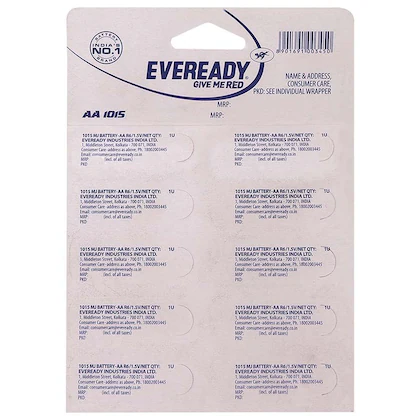 Eveready Red 1015 AA Carbon Zinc Batteries