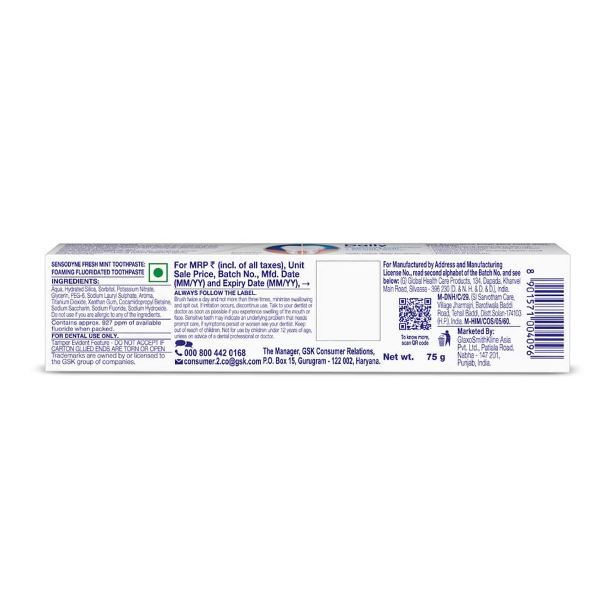 Sensodine Fresh Mint Tooth Paste 75g